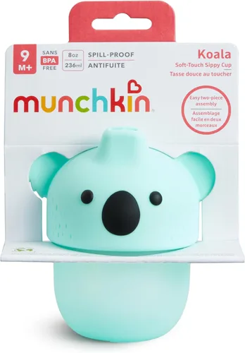 Miniatura 5 de Munchkin Koala - Taza para beber para niños pequeños y bebés de 9 meses en adelante, suave al tacto, a prueba de derrames, 8 onzas, menta