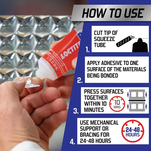Miniatura 4 de Loctite Power Grab Ultimate Crystal Clear - Adhesivo de construcción cristalino transparente, tubo exprimible de 2.7 fl oz, 1 paquete - Pegamento