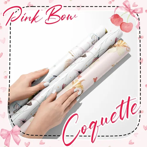 Miniatura 6 de TAKEALOOKO Papel de regalo de hadas de cuento de hadas – 12 piezas de papel de regalo de fantasía de niñas del bosque para cumpleaños y baby shower
