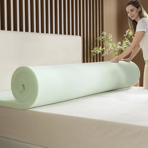 Miniatura 7 de ZINUS Cubrecolchón de espuma viscoelástica de té verde de 1.5 pulgadas, ropa de cama para dormitorio, capa de alivio de presión, ideal para aliviar