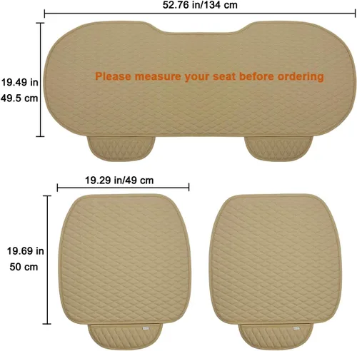 Miniatura 8 de West Llama Fundas Protectoras Inferiores de Cuero PU para Asientos de Automóvil Incluyen 1 Par de Almohadillas Protectoras de Asiento Delantero