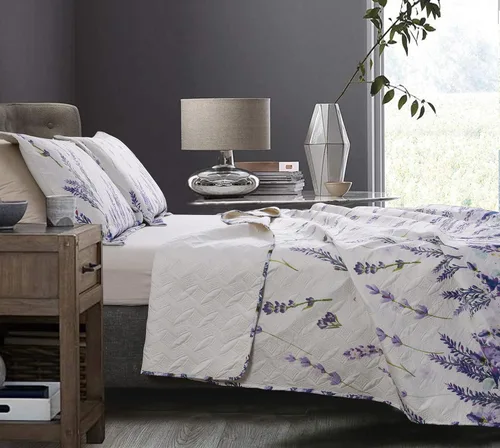 Miniatura 3 de Juego de colcha de tamaño King, colcha floral King, juego de ropa de cama de verano, colcha ligera, colcha floral, colcha reversible, ropa de cama