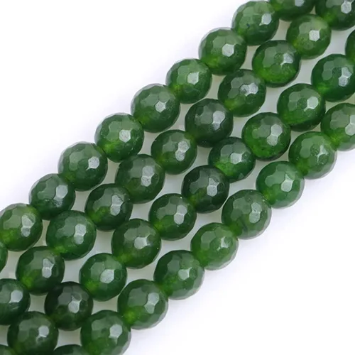 Miniatura 33 de JOE FOREMAN Cuentas redondas de piedra natural de jade amarillo facetadas de 0.47 pulgadas para fabricación de joyas, cuentas de 15 pulgadas