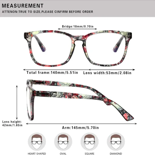 Miniatura 2 de Henotin - Juego de 4 gafas de lectura con bloqueo de luz azul para mujeres y hombres, con bisagra de resorte para computadora, anti rayos UV, gafas