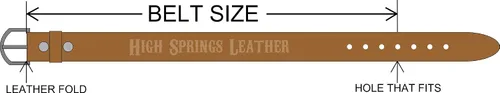 Miniatura 3 de High Springs Leather Cinturón de piel de ciervo personalizado para hombres y mujeres