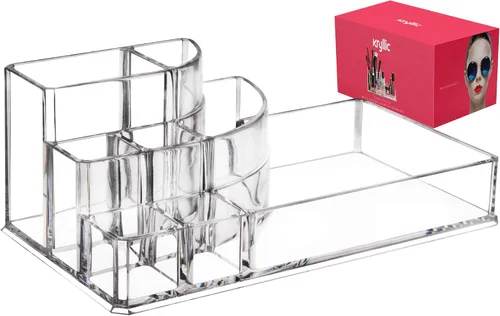 Miniatura 9 de Kryllic Organizador de lápiz labial, organizador de almacenamiento de cosméticos de maquillaje, organizador de plástico transparente con múltiples