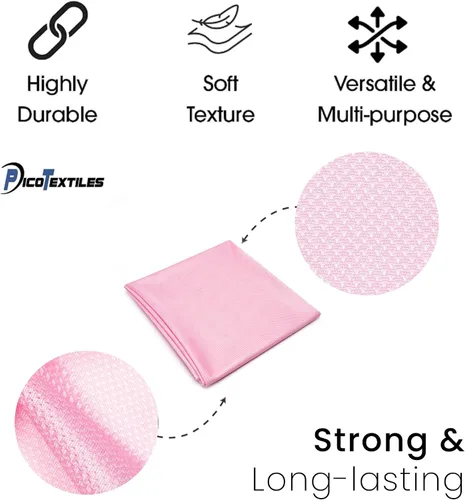 Miniatura 2 de Pico Textiles 1 yarda - Tela de jersey de micromalla de poliéster rosa bebé - 60 pulgadas de ancho - Vendida por yarda - Agujeros pequeños - Tela