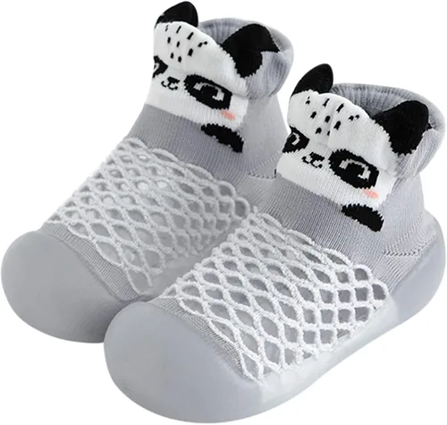 Calcetines de bebé antideslizantes con suela de goma para niños pequeños, recién nacidos, niños y niñas, zapatos lindos de animales de dibujos