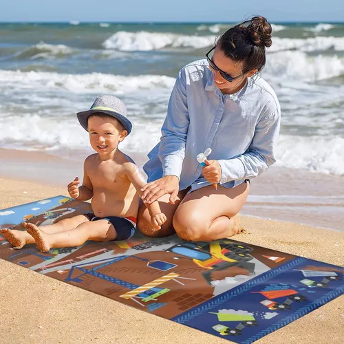 Miniatura 3 de Toalla de playa de gran tamaño para niños, toallas de playa de microfibra sin arena, de secado rápido, toallas de viaje ligeras de 30 x 60 pulgadas