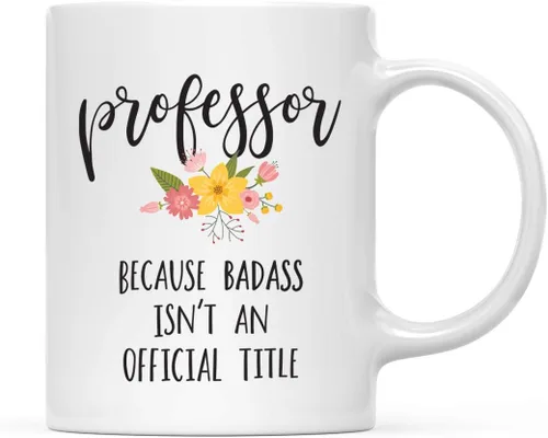 Miniatura 7 de Andaz Press Taza de café de 11 onzas, regalo de broma, tía porque Badass no es un título oficial, gráfico floral, 1 paquete
