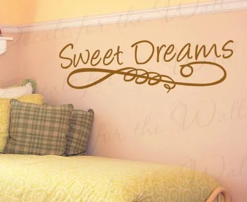 Sweet Dreams – Habitación de Niño y la niña Kids Baby Nursery – Vinilo Decorativo Diseño de Cita Pegatina, Calcomanía de pared grande decoración,