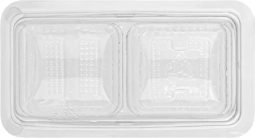 Miniatura 18 de Restaurantware Thermo Tek - Contenedores de postre de 5.3 x 2.6 x 1.8 pulgadas, 100 compartimentos duales transparentes para llevar, con tapa