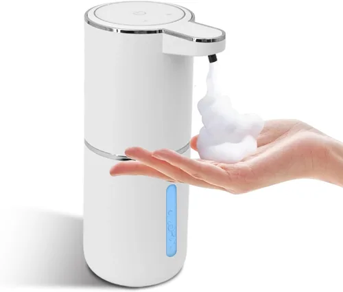 Miniatura 10 de Dispensador de jabón espumoso, dispensador automático de jabón, dispensador automático de jabón de 13.5 oz/13.5 fl oz, sin contacto, recargable por