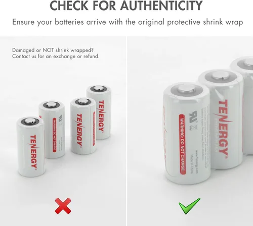 Miniatura 8 de Tenergy Paquete de 12 baterías de litio CR123A de 3 V no recargables, 1600 mAh para cámaras Arlo, baterías de litio fotográficas, cámaras