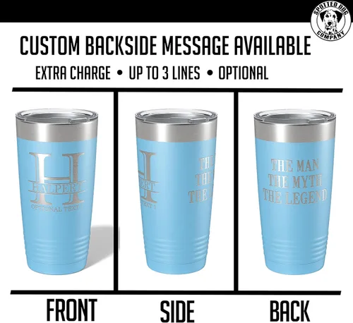 Miniatura 6 de Vaso de acero inoxidable aislado con tapa, grabado personalizado, de 20 onzas (17 colores), con recubrimiento en polvo, idea de regalo grabada