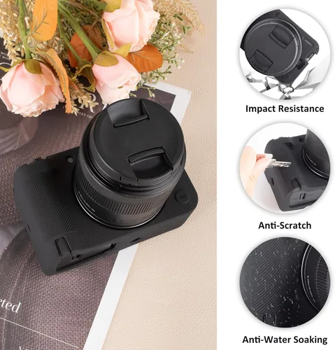 Miniatura 2 de MUZIRI KINOKOO Funda para cámara Canon EOS R50 V - Goma suave EOS R50 V/EOS R50V Funda protectora con diseño de agarre de mano - Funda antiarañazos