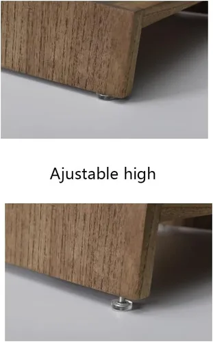 Miniatura 6 de Kirigen Reposapiés para debajo del escritorio de madera con ajuste de altura, soporte ergonómico portátil que mejora la postura y la circulación