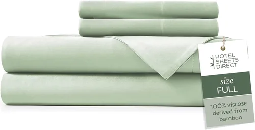 Miniatura 44 de Hotel Sheets Direct Juego de Sábanas de Cama de 4 Piezas, Tamaño California King, 100% Viscosa Derivada de Bambú, Juego de Sábanas con 2 Fundas