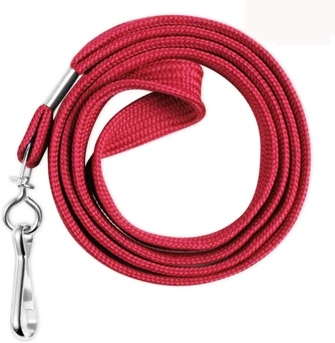 Miniatura 14 de HOSL Cordones de nailon negro, paquete de 100 cordones a granel para tarjetas de identificación de oficina con gancho giratorio