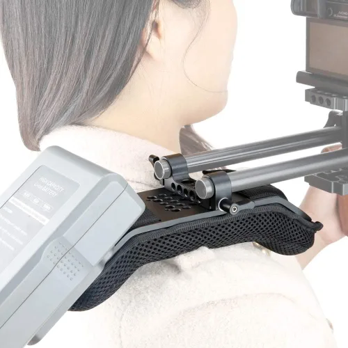 Miniatura 6 de NICEYRIG Soporte de hombro estable para videocámara DV/DC 0.591 in Rod Rail Support System DSLR Rig (bloque de riel de 0.591 in)
