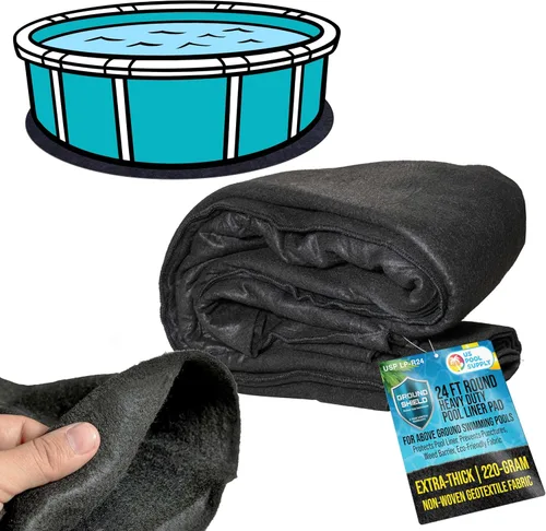Miniatura 11 de U.S. Pool Supply Ground Shield - Almohadilla para revestimiento de piscina redonda de 15 pies de servicio pesado para piscinas sobre el suelo