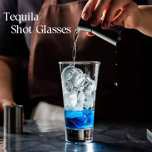 Miniatura 6 de Paquete de 18 vasos de chupito, base pesada de 2 onzas para whisky, tequila, vodka, espresso, vasos duraderos para el hogar, bares y fiestas