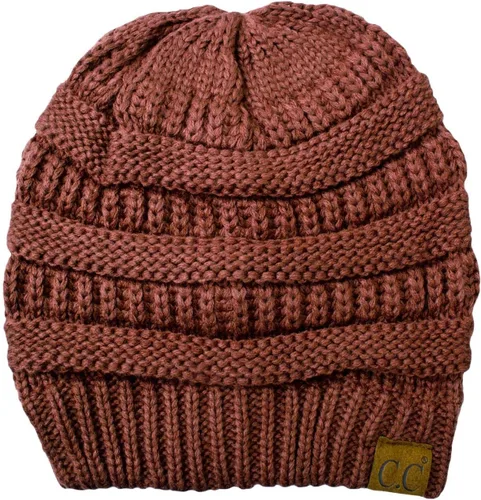 Miniatura 164 de C.C Trendy Warm Chunky Soft Stretch Cable Knit Beanie