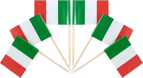 Miniatura 56 de QQSD Bandera de Albania palillo de dientes Albania Pequeña Bandera para cupcakes, 100