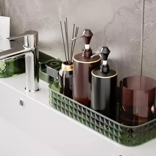 Miniatura 4 de Estante de almacenamiento montado en la pared en forma de U sin perforaciones para baño, estante de esquina giratorio colgante, estante organizador