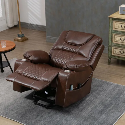Miniatura 3 de JUUXO Panorama 1.0 - Sillas elevadoras eléctricas reclinables para personas mayores, altura ajustable, calor, masaje, asiento de 26 pulgadas