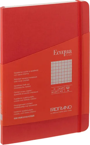 Miniatura 61 de Fabriano Ecoqua Plus - Cuaderno encuadernado con puntadas, 3.5 x 5.5 pulgadas, punteado, negro