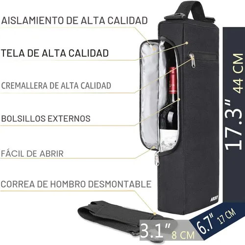 Miniatura 3 de AROUY Bolsa térmica de golf – Accesorios para hombres, pequeña hielera de cerveza con aislamiento suave con capacidad para 6 latas o dos botellas