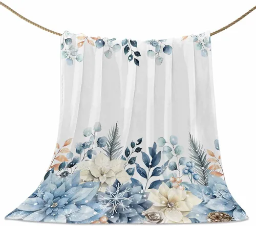 Miniatura 39 de Mantas de Tiro de Muñeco de Nieve de Navidad, Manta de Vellón Suave de Vacaciones de Invierno Decorativa para Hogar Sofá Sillón Silla Sala de Estar