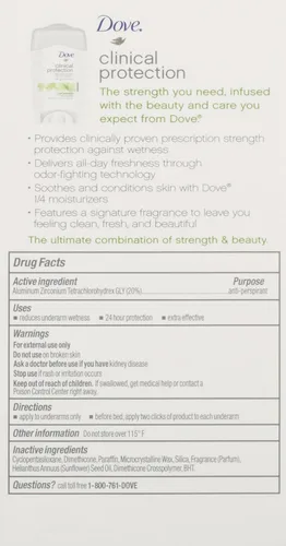 Miniatura 3 de Dove Clinical Protection - Desodorante antitranspirante, Cool Essentials, 1.7 onzas, (paquete de 2)