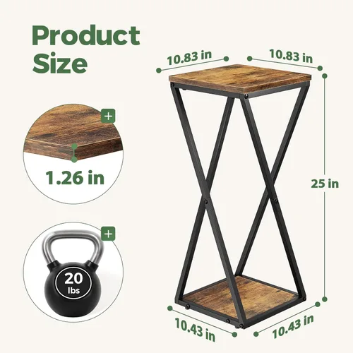 Miniatura 3 de Bamworld Soporte Alto para Plantas de Interior Estante de Esquina para Plantas Soporte Escalonado para Plantas Mesa de Madera para Plantas Soportes