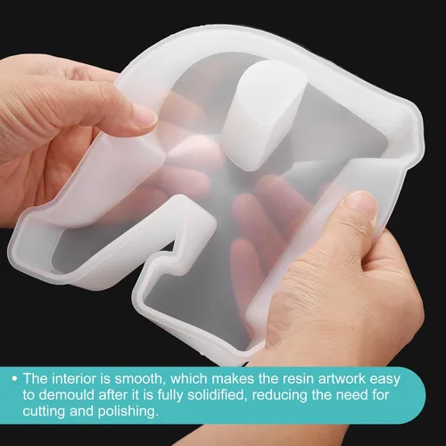 Miniatura 4 de HARFINGTON Moldeo de resina grande con letra S de 6 pulgadas, molde de silicona con alfabeto mayúscula 3D para arte de letreros de palabras