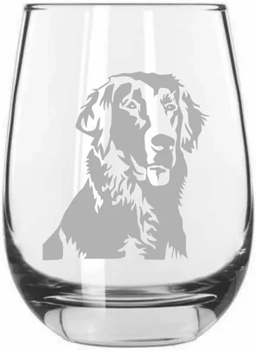 Miniatura 201 de Sakhalin Husky Dog - Copa de vino grabada personalizada de 15.25 onzas sin tallo