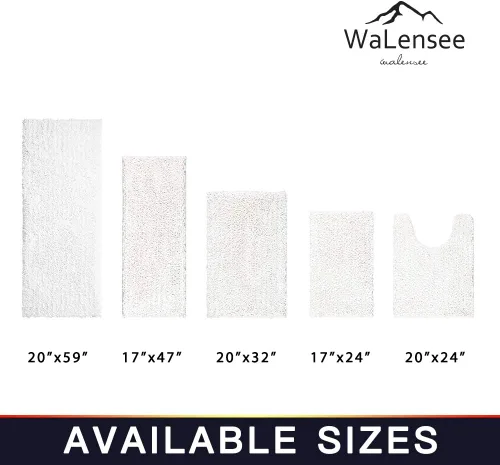 Miniatura 172 de Walensee Alfombra de baño antideslizante (24x17 pulgadas, rosa polvoriento) absorbente de agua, súper suave, lanuda de felpilla, lavable a máquina