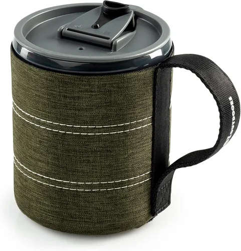 Miniatura 2 de GSI Outdoors Infinity Backpacker Mug - Taza de café ligera sin BPA para viajes, equipo de campamento, mochileros y exteriores - 17 oz. Verde Jaspeado