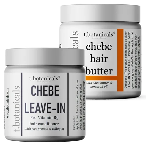 Set Chebe: Acondicionador sin enjuague y mantequilla con polvo Chebe para mechones deliciosos, promueve el crecimiento del cabello más largo y
