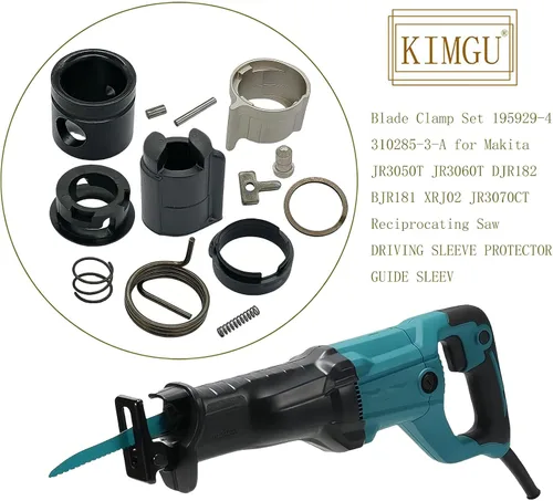 Miniatura 5 de 195929-4 310285-3-A Juego de abrazaderas de cuchilla para Makita JR3050T JR3060T DJR182 BJR181 XRJ02 JR3070CT Sierra recíproca GUÍA GUÍA MANGA DE