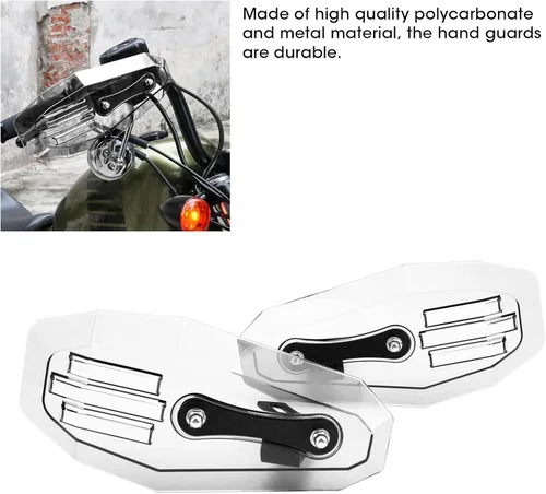 Miniatura 4 de KIMISS Protectores de mano para motocicleta, 2 unidades de protectores de mano para motocicleta, protector de cepillo de mano, barra protectora