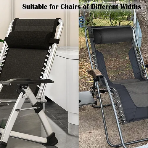 Miniatura 6 de Ostlttyn Almohada para la cabeza para silla de gravedad cero, silla reclinable, cojín grande de gravedad cero con banda elástica ajustable, almohada