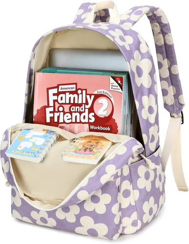 Miniatura 38 de LOIDOU Mochila para adolescentes y niñas, mochila escolar con lonchera y estuche para lápices, juego de bolsas escolares 3 en 1