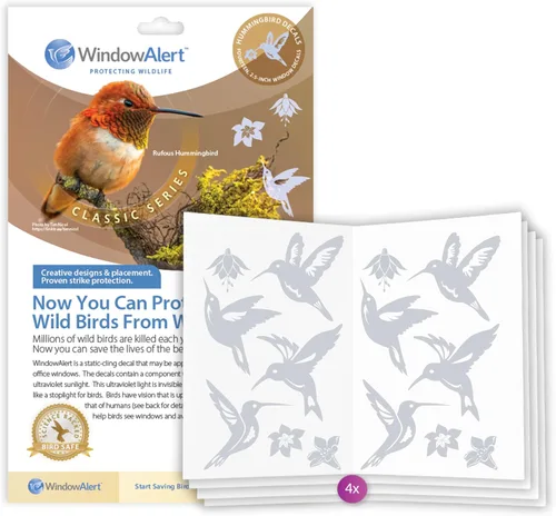 Miniatura 32 de WindowAlert Cobertura Anticolisión de Copo de Nieve - Adhesivo de Ventana UV-Reflectante para Proteger a las Aves Silvestres de Colisiones contra