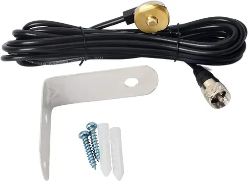 Miniatura 5 de HYS NMO 2M VHF-Band Amateur Trunk/Hole Mount 136-174Mhz Antenas con agujero de soporte en L de acero inoxidable y cable coaxial RG-58 de 13