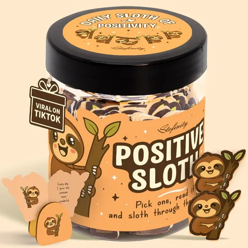 Miniatura 12 de Stofinity Tarro de 60 tarjetas de afirmación de pepinillos positivos – Regalo de aliento, positividad y apoyo emocional para niñas adolescentes