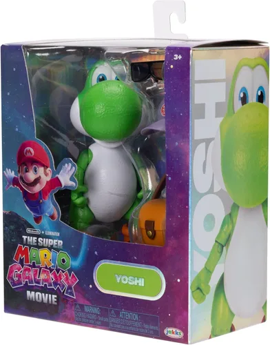 Miniatura 3 de Figuras de acción de la película Super Mario Galaxy de 5 pulgadas Serie 1 – Figura de Yoshi con sombrero, gafas de sol y accesorios de cartera