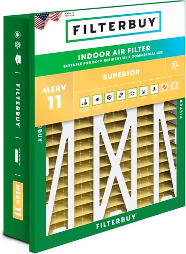 Miniatura 22 de Filterbuy Filtro de aire MERV 11 de 10 x 17 x 2 pulgadas para defensa superior de mascotas y alergias (paquete de 1), filtros exteriores plisados