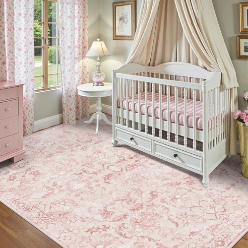 Miniatura 26 de Alfombra de área pequeña de 2 x 3 pulgadas, color beige, para entrada, baño, cocina, antideslizante, de pelo bajo, lavable, moderna alfombra bohemia